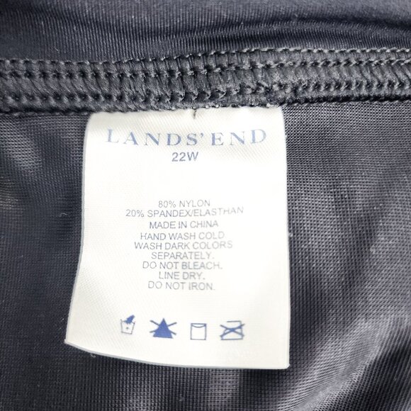 Lands End 22W Swim Skirt Black Nylon Spandex Blend For Women - Picture 6 of 7